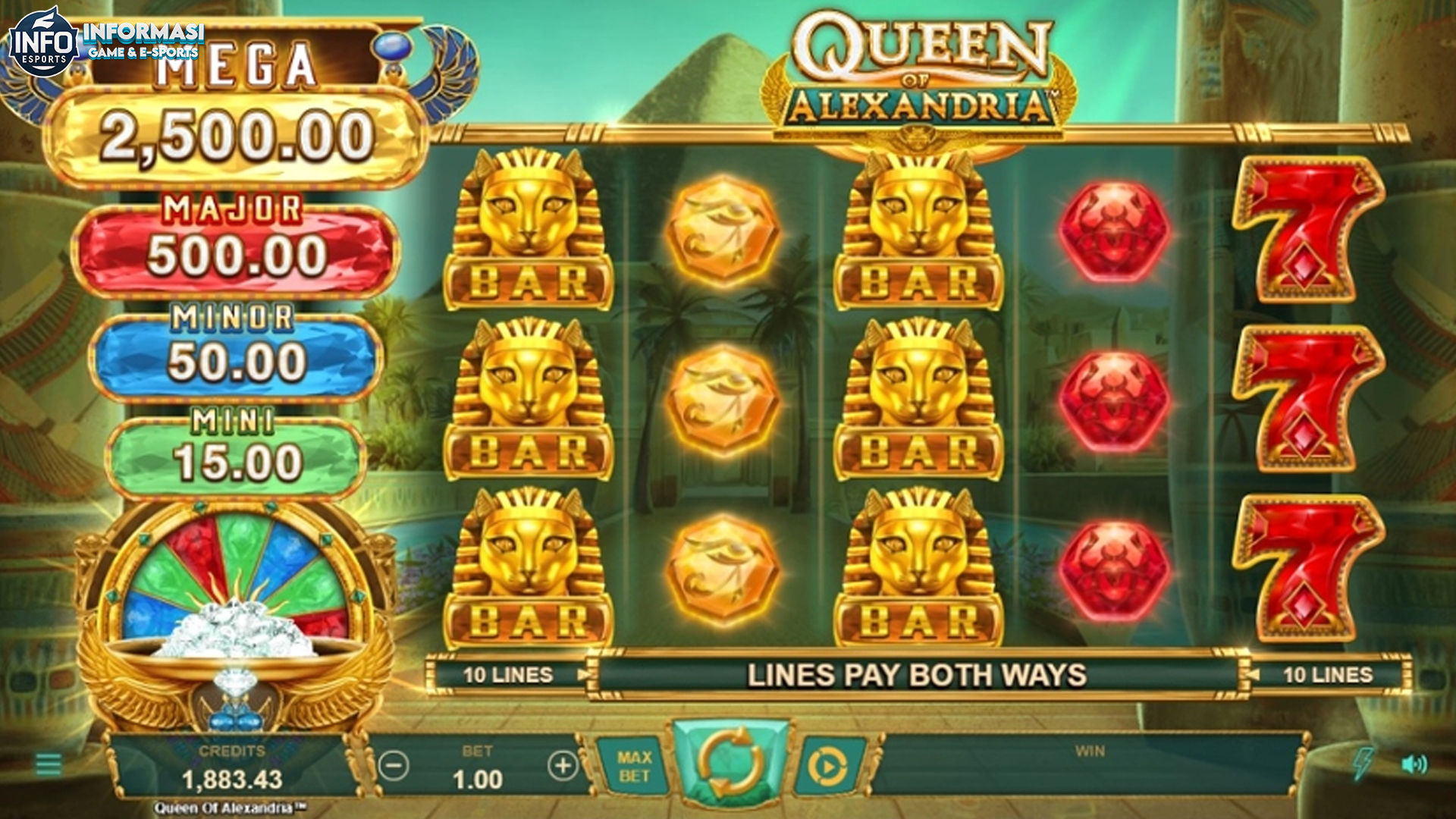 Takhta Cleopatra Menantimu: Bermain Slot Queen of Alexandria