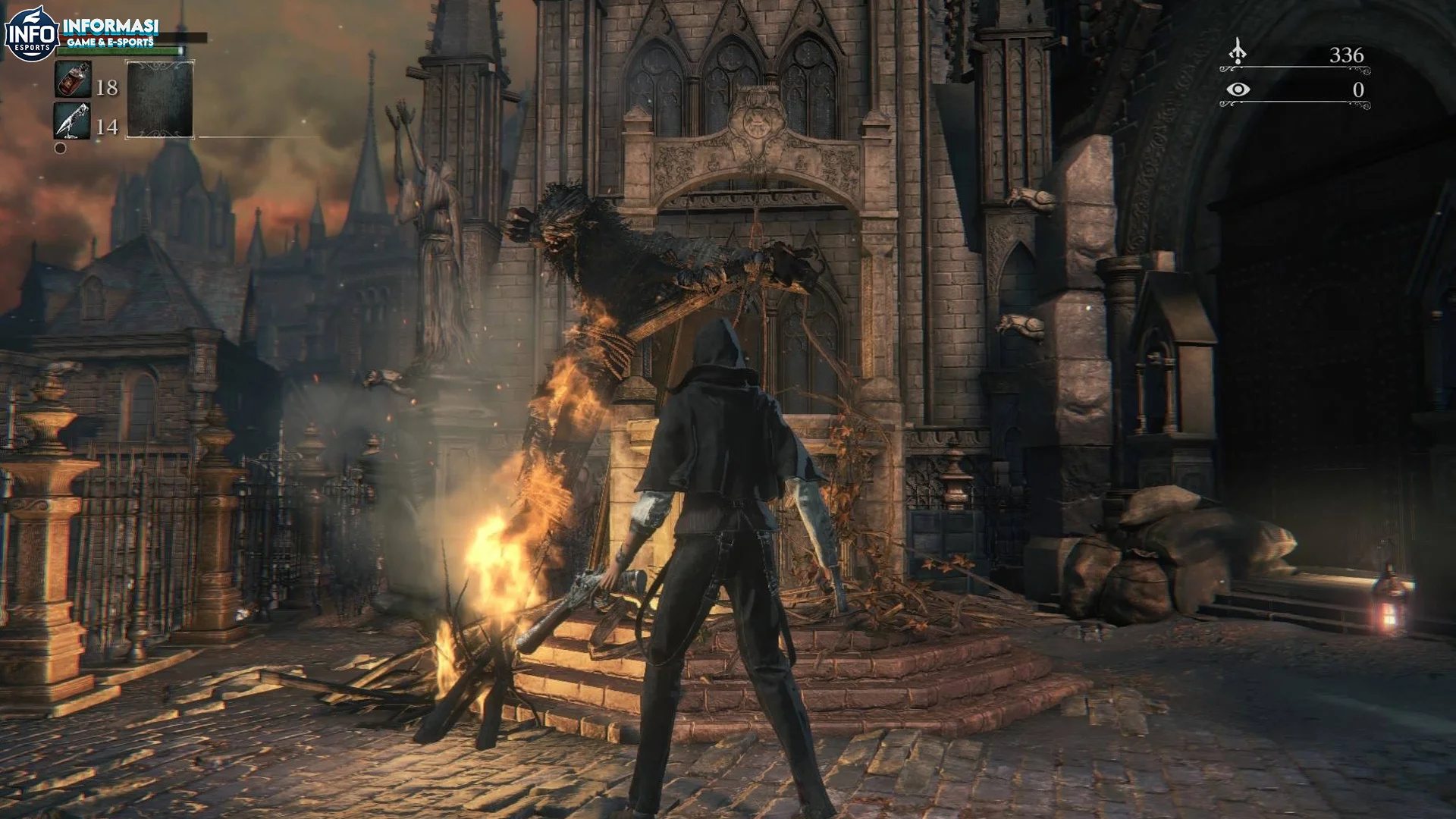 Bloodborne Trick Weapon 5 Combo Hunter Hajar Boss Gila